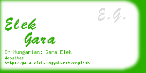 elek gara business card